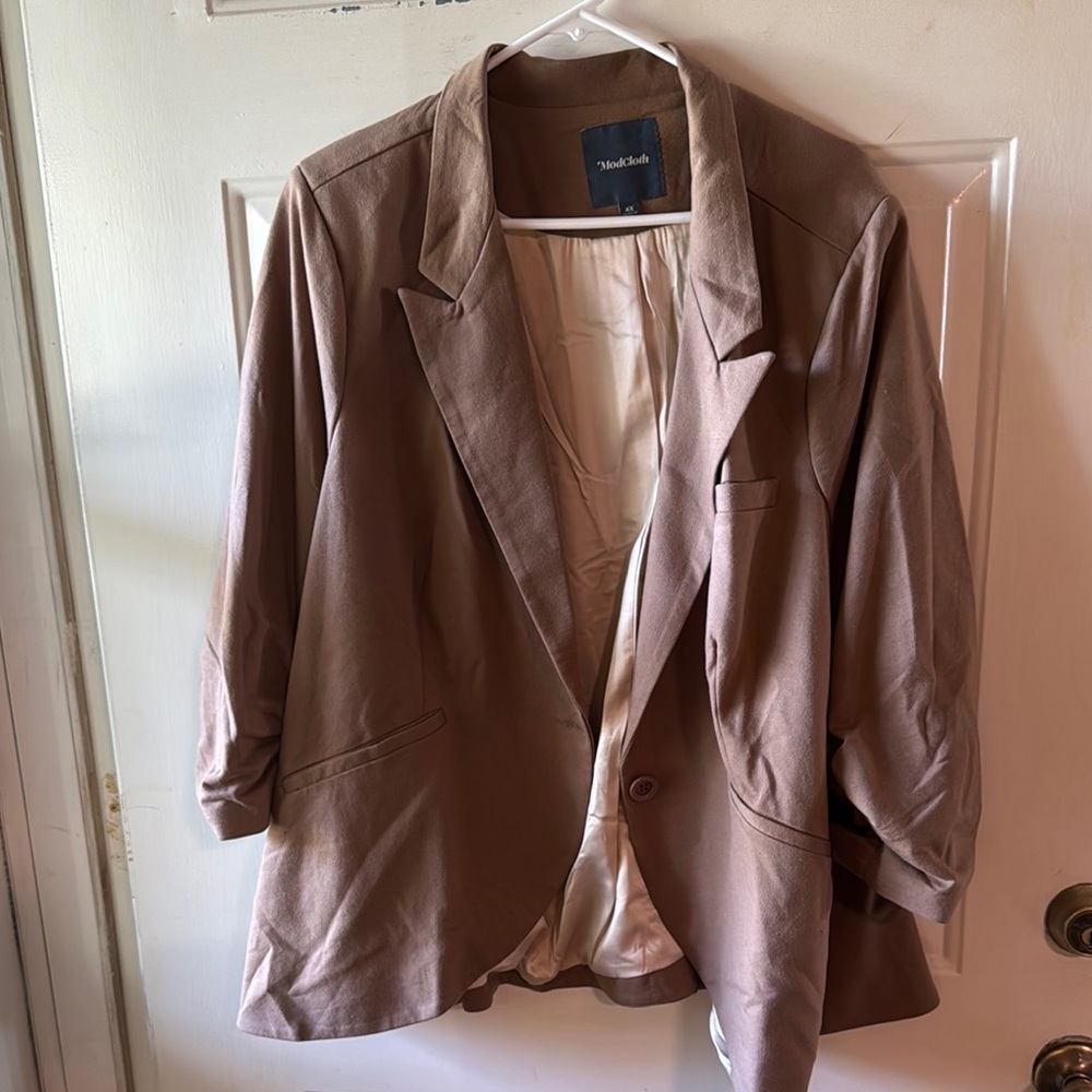 Modcloth Women's Plus Size Brown Blazer